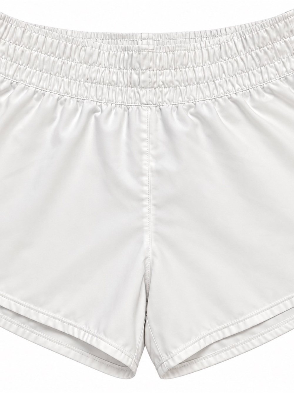Nike White Elastic-Waist Women's Athletic Shorts